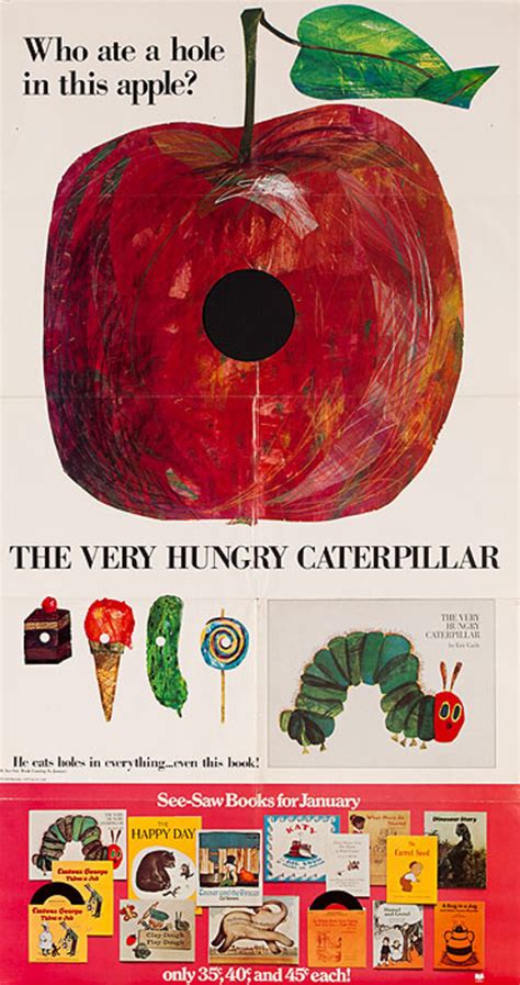 The Very Hungry Caterpillar Original American Book Poster David