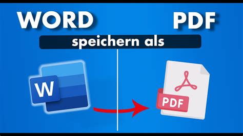 Word Datei Als Pdf Speichern Doc Docx Zu Pdf Tutorial Youtube