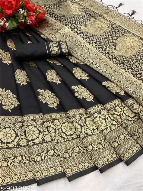 Panchaamrit Designer Banarasi Saree With Blouse Piece Banarasi Silk