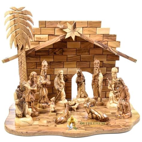 Olive Wood Nativity Set-13 - Bethlehem Gifts