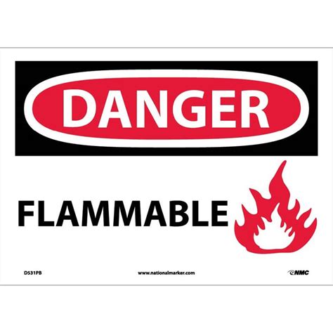 Accuformnmc Mchl Osha Danger Safety Sign Flammable X