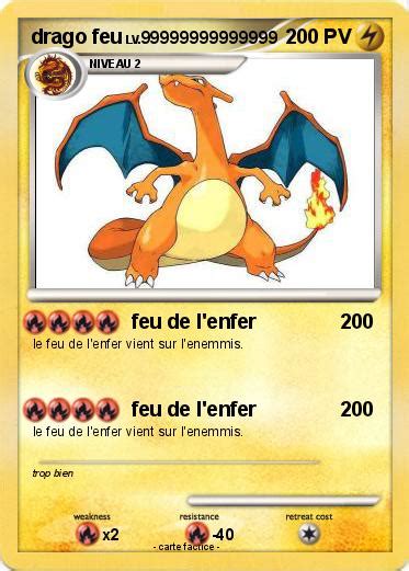 Pokémon drago feu 20 20 feu de l enfer Ma carte Pokémon