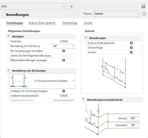 So definieren Sie Bemaßungseinstellungen für isometrische Zeichnungen