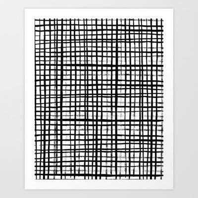 Essie - Grid, Black and White, BW, grid, square, paint, design, art Art ...