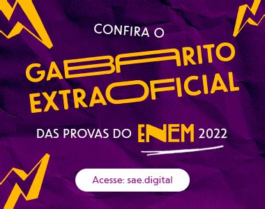 Confira O Gabarito Extraoficial Enem 2022 SAE Digital