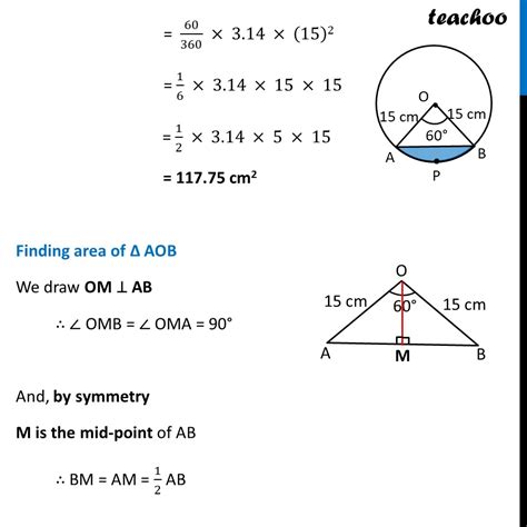 Ex A Chord Of A Circle Of Radius Cm Subtends