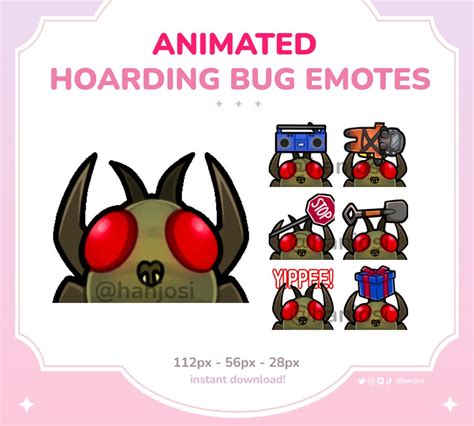 Lethal Company ANIMATED BUG Emotes Set Yippee Bug, Hoarding Bug ...