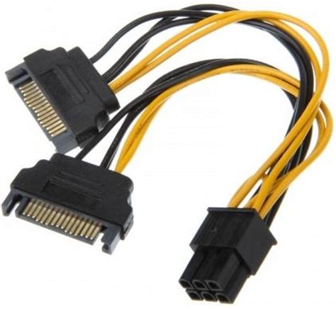 Akasa Ak Cbpw X Pin Sata Power To X Pin Pcie Adapter Cable