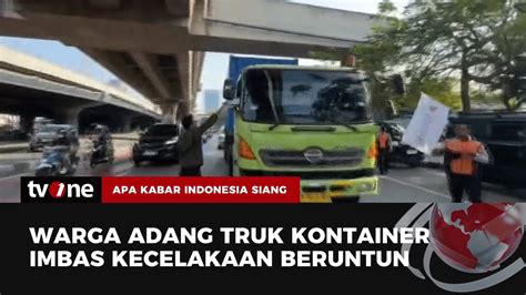 Buntut Dari Kecelakaan Beruntun Warga Hadang Truk Lewati Plumpang