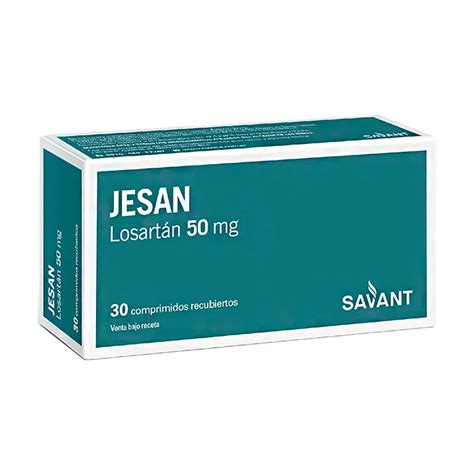 Jesan Losartán 50 mg Caja de 30 comprimidos recubiertos Punto Farma