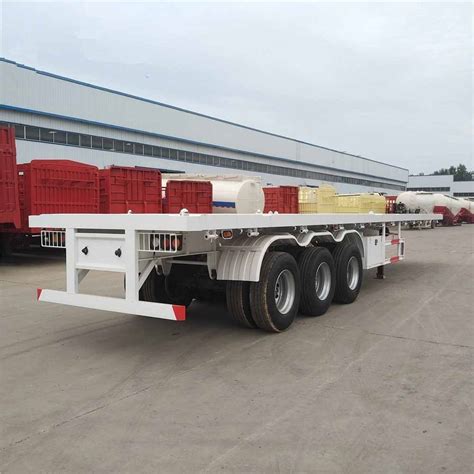 Axle Foot Flatbed Semi Trailers Flatbed Trailer With Airbag