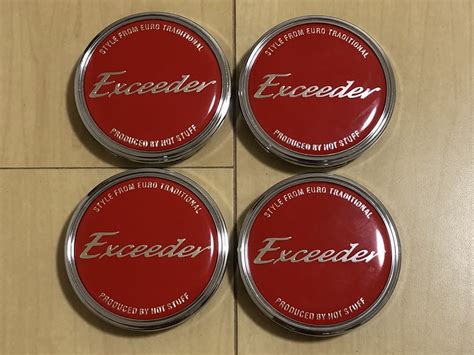 HOT STUFF ホットスタッフ Exceeder エクシーダー 6穴用 ハイエース キャラバン センターキャップ 在庫処分大特価品 4個セット 赤 レッド 社外品 売買されたオークション