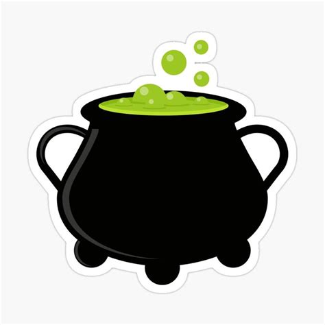 Bubbling Witch Cauldron Sticker For Sale By Sonya Bernhart Witches