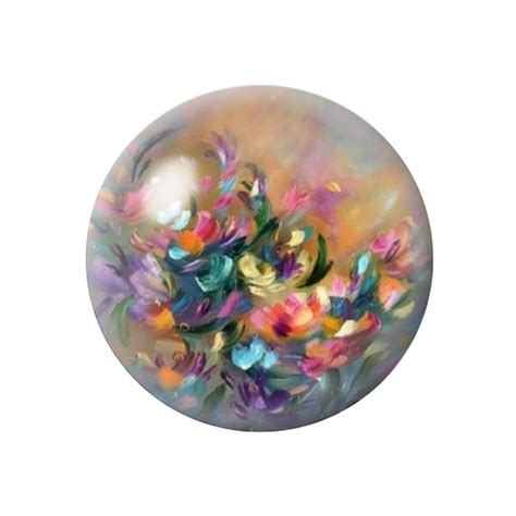 Cabochon en Verre Illustré Fleurs 12 à 25mm Fantasyline