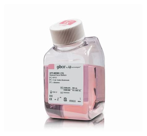 Gibco Opti Mem I Reduced Serum Medium Cell Culture Media Supplements