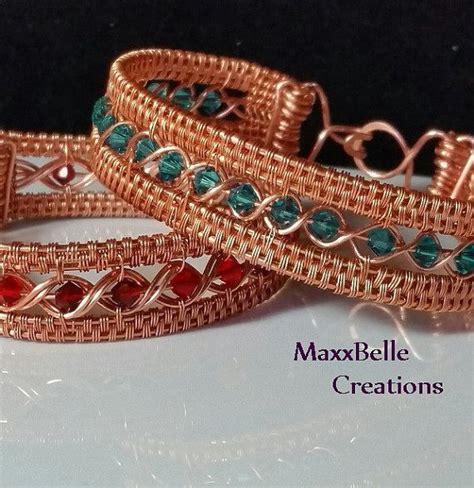 TUTORIAL Egyptian Wire Weave Bracelet Por MaxxBelleCreations Copper