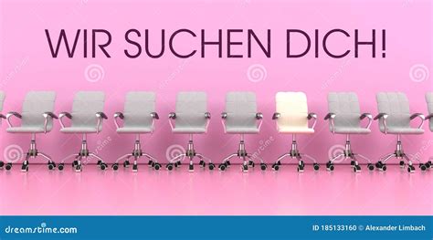 Wir Suchen Dich Stock Illustration Illustration Of Leader 185133160