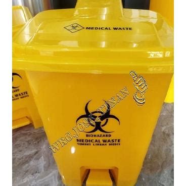 Jual Diskon Yellow Plastic Medical Thrash Bin Tempat Sampah Limbah