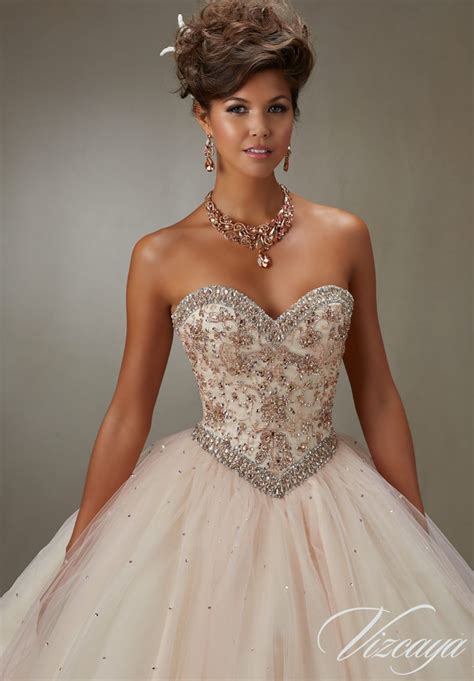 Quinceanera Dress Vizcaya Morilee 89073 Layered Tulle Ball Gown With