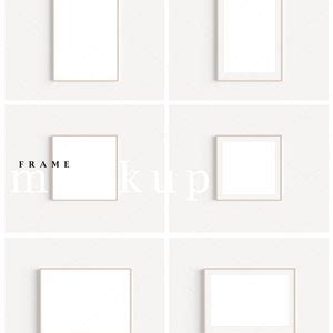 Nude Frames Mockup Bundle Set Of Modern Thin Digital Mockups Clean