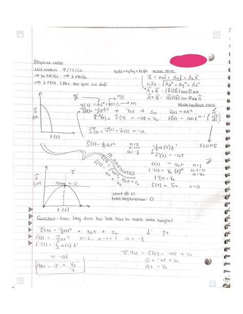 Physics - Displacement Graphs - PH 1113 - Studocu