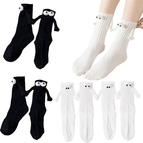 Pares Calcetines Para Parejas Sosteniendo Mano Socks De Ojos Grandes