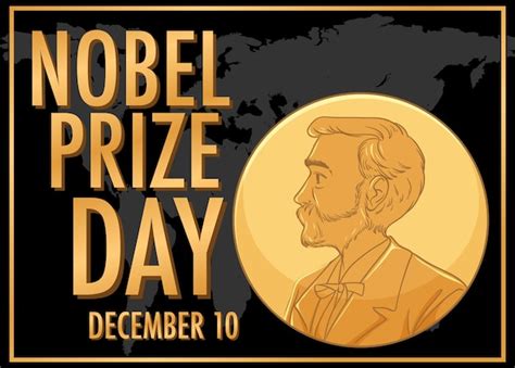 Free Vector Nobel Prize Day Poster Design