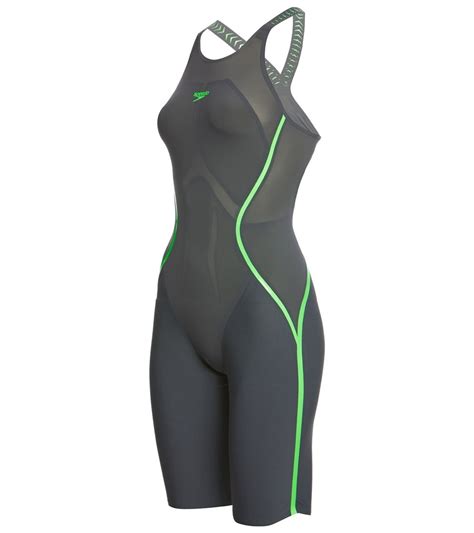 Speedo Womens Lzr Racer X Open Back Kneeskin Tech Suit Swimsuit At