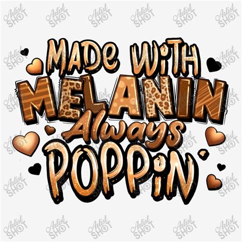 Custom Made With Melanin Always Poppin Metal Print Horizontal By