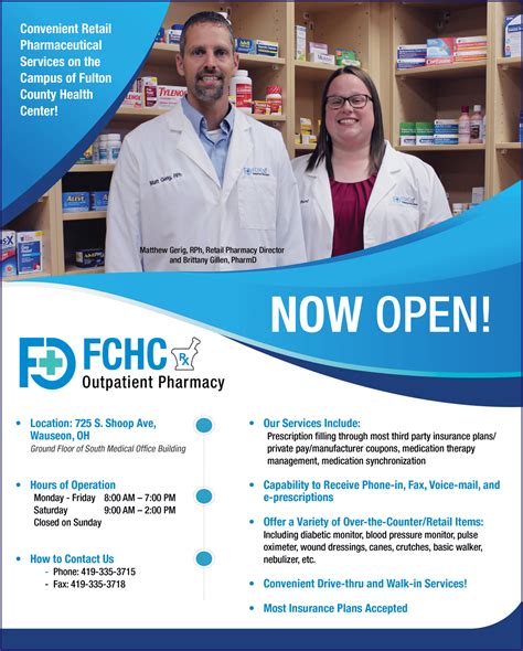 Outpatient Pharmacy Services | Fulton County Health Center