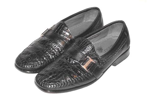 Brass Boot Men S Black Genuine Cayman Alligator And Leather Monk Strap Loafer 9 M Brassboot