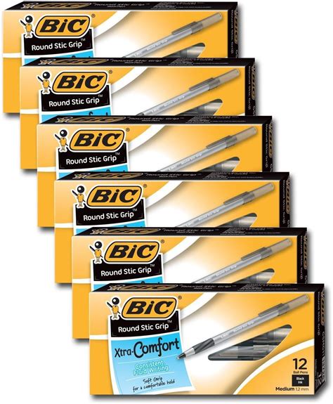 Amazon Bic Ultra Round Stic Grip Ball Point Pens Medium Point