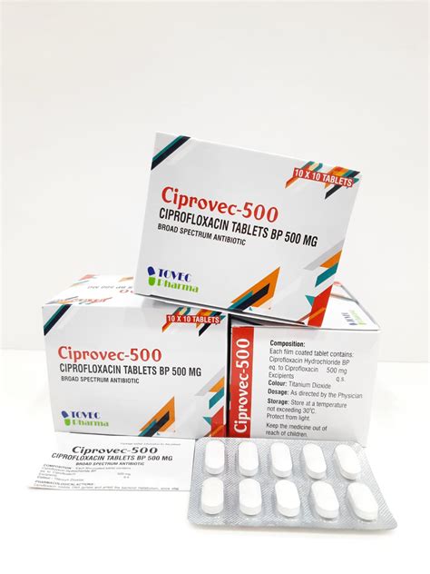 Ciprofloxacin Tablets Bp Mg Tovec Pharma