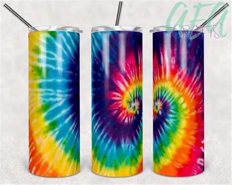 Tie Dye 1 20 Oz Tumbler Sublimation Transfer Digital Etsy