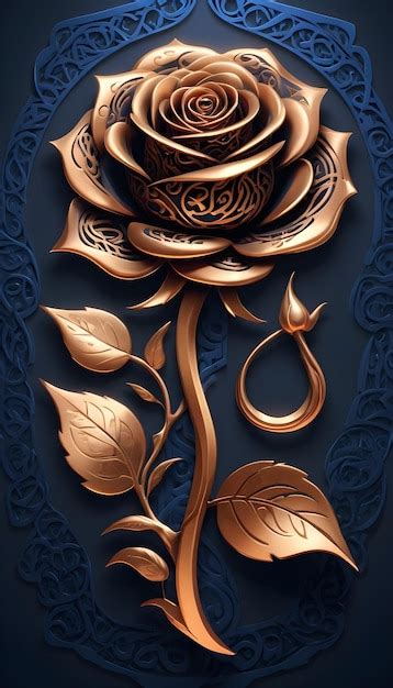 Premium Photo Beautiful Arabic Calligraphy Of Rose