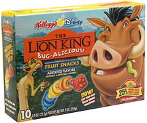 Kelloggs Disney Lion King Assorted Flavors Fruit Snacks 0 9 Oz