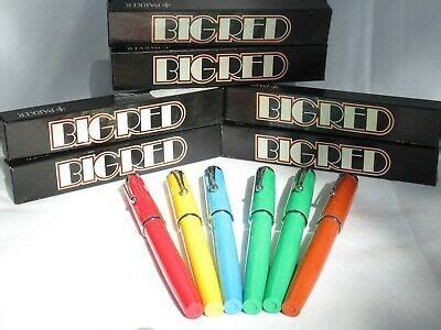 Vintage Parker Big Red Ball Point Pens Collection Nos Ebay Pen