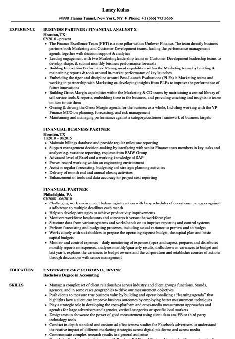 Tax Partner Resume Sample