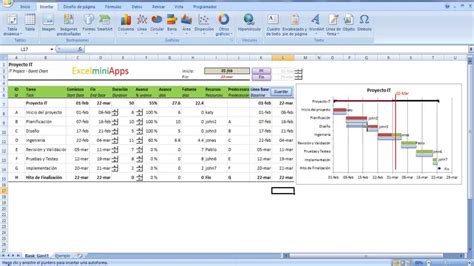 Download Cronograma En Excel Con Linea Base Youtube | Gantt Chart Excel ...