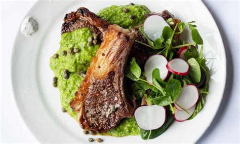 Nigel Slater’s Grilled Lamb Cutlets Peas And Rocket Recipe Lamb The Guardian