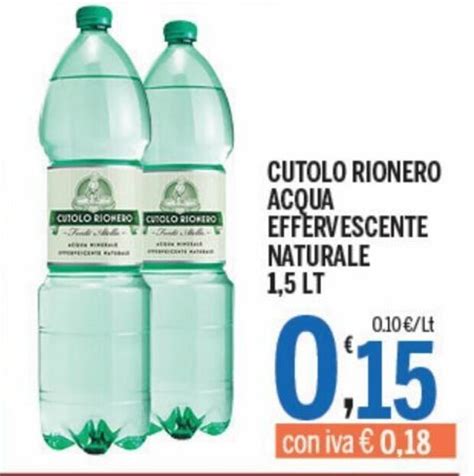 Offerta Cutolo Rionero Acqua Effervescente Naturale Lt Nel