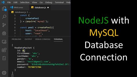 MySQL Database Connection From Node Js Application YouTube