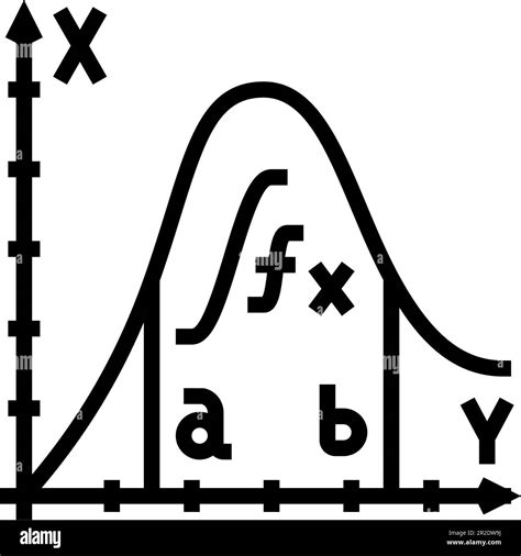 Integral Math Science Education Line Icon Vector Illustration Stock