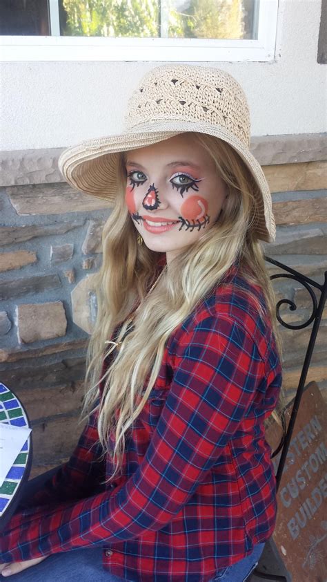 How to paint your face like a scarecrow for halloween | ann's blog