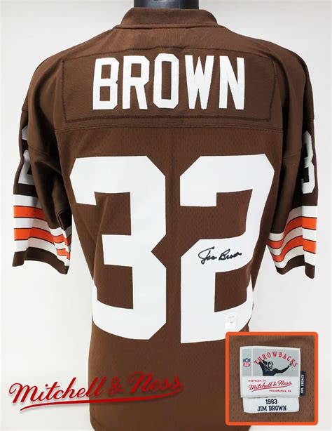 Jim Brown (d. 2023) Signed Mitchell & Ness NFL Legacy 1963 Cleveland ...