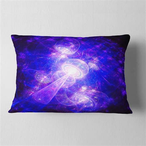 Designart Bright Blue Fractal Space Theme Abstract Throw Pillow Bed Bath And Beyond 20953575