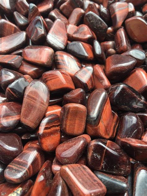 Tiger Eye Red Tumbled Stones AF 100g Wholesale Crystal Universe