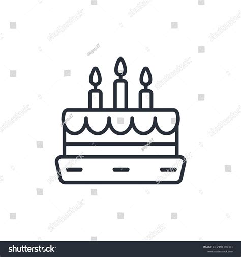 Birthday Cake Icons Symbol Vector Elements Stock Vector (Royalty Free ...