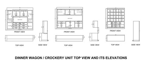 Crockery Unit Cad Block