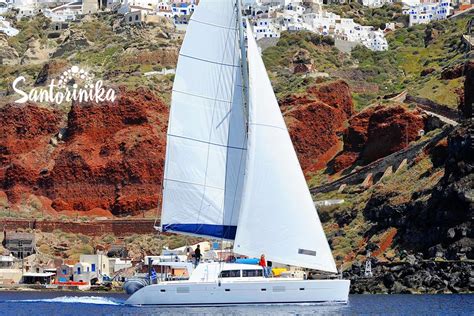 Rent a catamaran in Santorini in 2024: boat trips to the volcano and ...